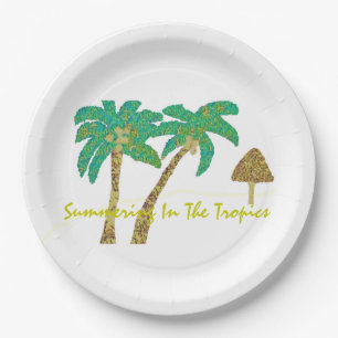 Summering In The Tropics Paper Plate