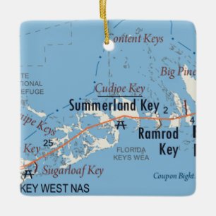 Summerland Key Florida Template Ceramic Ornament