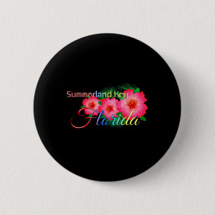 Summerland Key Florida Tropical Flowers Family Vac 6 Cm Round Badge