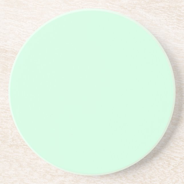 Summermint Pastel Green Mint for Summer Gazebo Coaster (Front)