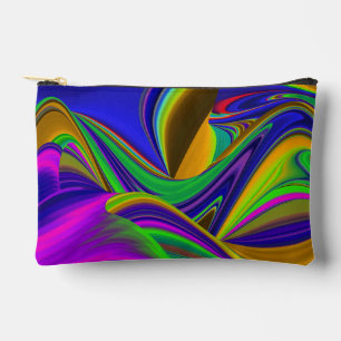 Summerrainbow , Abstract 3D Rainbowart Accessory Pouch