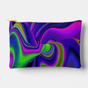 Summerrainbow , Abstract 3D Rainbowart Accessory Pouch