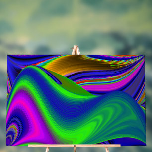 Summerrainbow , Abstract 3D Rainbowart Acrylic Sign