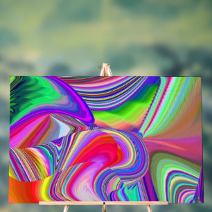 Summerrainbow , Abstract 3D Rainbowart Acrylic Sign
