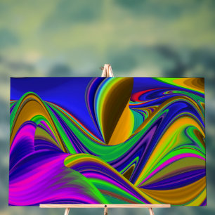 Summerrainbow , Abstract 3D Rainbowart Acrylic Sign