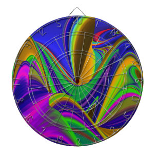 Summerrainbow , Abstract 3D Rainbowart Dartboard