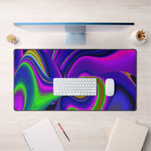 Summerrainbow , Abstract 3D Rainbowart Desk Mat