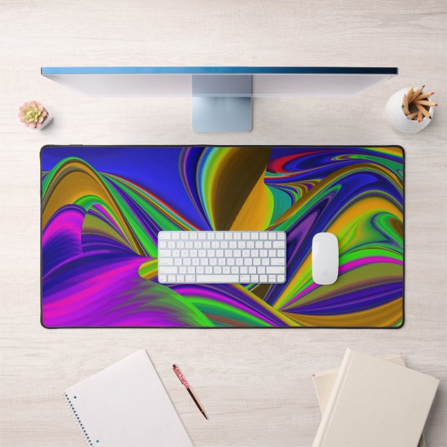 Summerrainbow , Abstract 3D Rainbowart Desk Mat (Office 1)