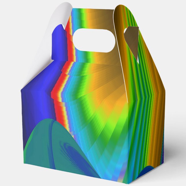 Summerrainbow , Abstract 3D Rainbowart Favour Box (Front)