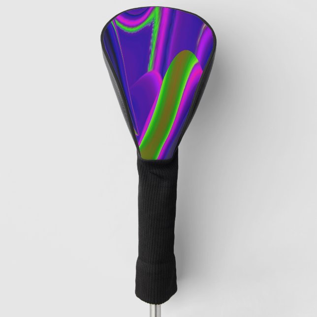 Summerrainbow , Abstract 3D Rainbowart Golf Head Cover (Front)