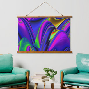 Summerrainbow , Abstract 3D Rainbowart Hanging Tapestry