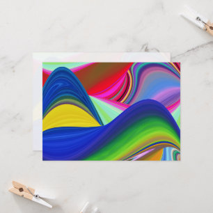 Summerrainbow , Abstract 3D Rainbowart Invitation