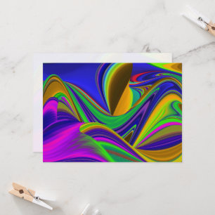 Summerrainbow , Abstract 3D Rainbowart Invitation
