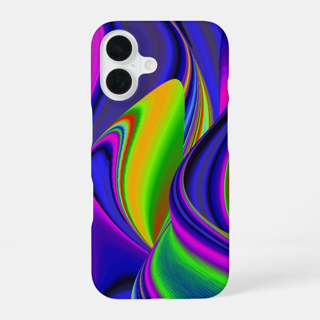 Summerrainbow , Abstract 3D Rainbowart iPhone 16 Case (Back)