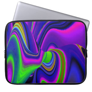 Summerrainbow , Abstract 3D Rainbowart Laptop Sleeve