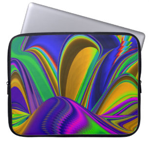 Summerrainbow , Abstract 3D Rainbowart Laptop Sleeve