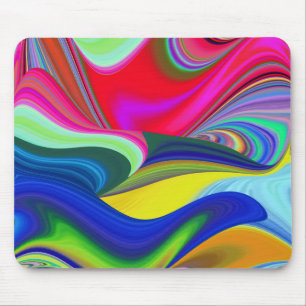 Summerrainbow , Abstract 3D Rainbowart Mouse Pad