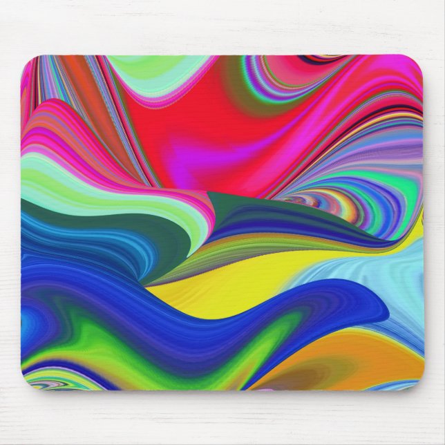 Summerrainbow , Abstract 3D Rainbowart Mouse Pad (Front)