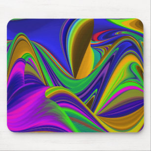 Summerrainbow , Abstract 3D Rainbowart Mouse Pad
