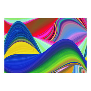 Summerrainbow , Abstract 3D Rainbowart Photo Print