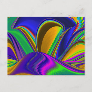 Summerrainbow , Abstract 3D Rainbowart Postcard