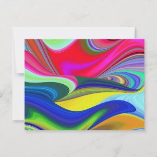 Summerrainbow , Abstract 3D Rainbowart Postcard