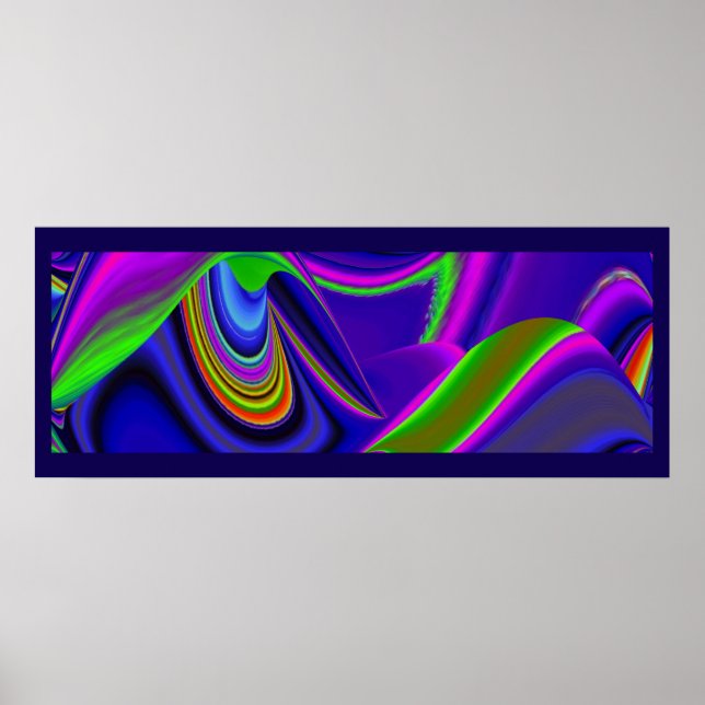 Summerrainbow , Abstract 3D Rainbowart Poster (Front)