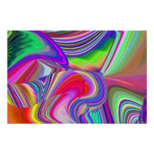 Summerrainbow , Abstract 3D Rainbowart Poster
