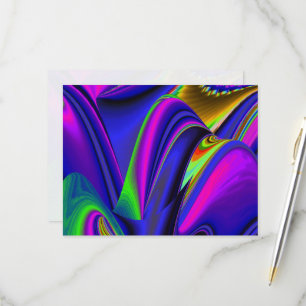 Summerrainbow , Abstract 3D Rainbowart RSVP Card