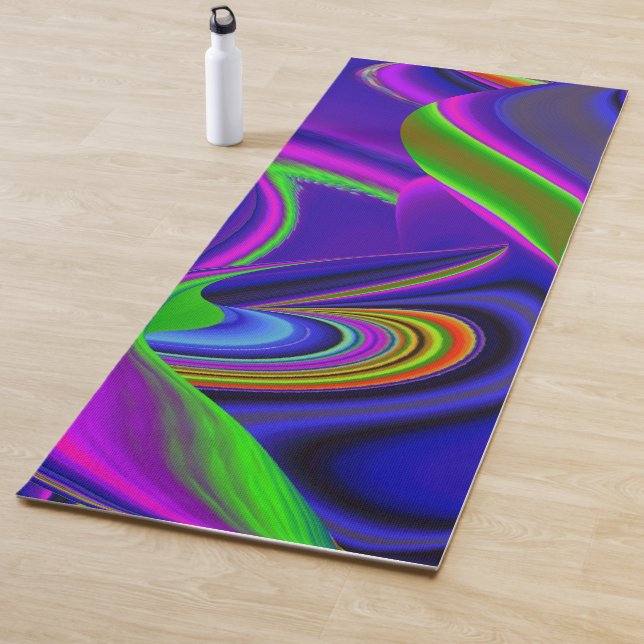 Summerrainbow , Abstract 3D Rainbowart Yoga Mat (In Situ)