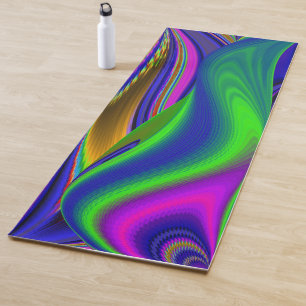 Summerrainbow , Abstract 3D Rainbowart Yoga Mat