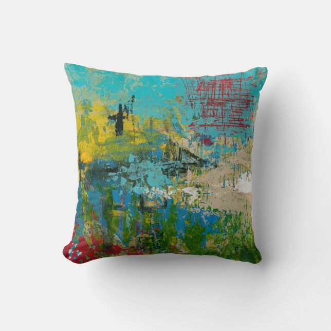 Summers At The Lake Throw Pillow (Front)
