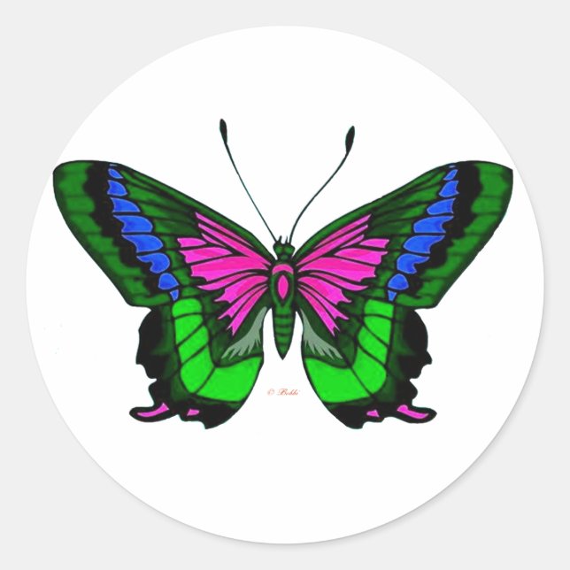 Summers Bright Colours 5 Classic Round Sticker (Front)