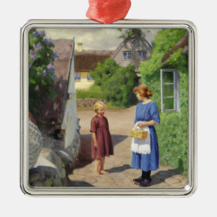 Summer's Day in Denmark (Mother and Daughter) Metal Ornament