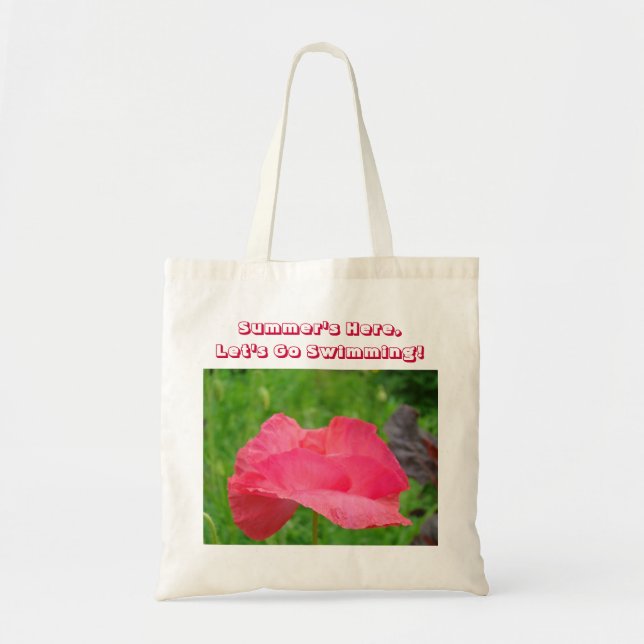 Summer's Here Let's Go Swimming! Beach bag (Front)