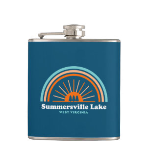 Summersville Lake West Virginia Rainbow Hip Flask
