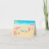 Summertime Beach Themed Thank You