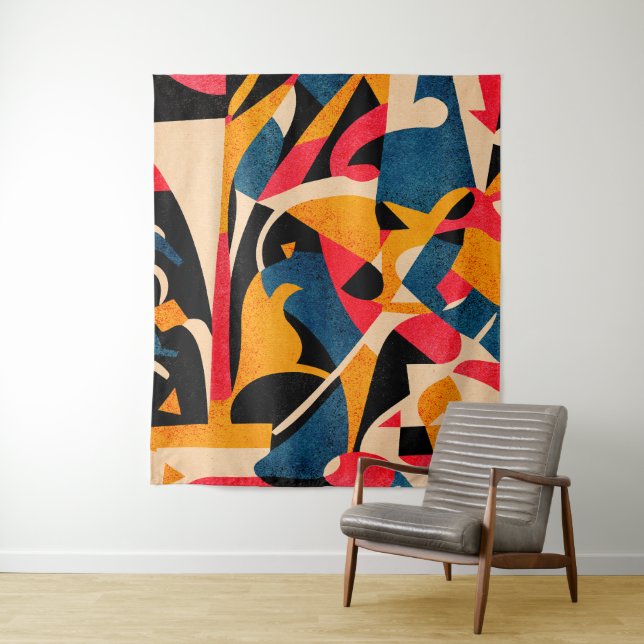  Summertime Breeze - Abstract Composition Tapestry (In Situ)