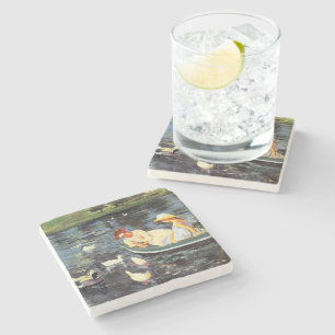 Summertime (by Mary Cassatt) Stone Coaster