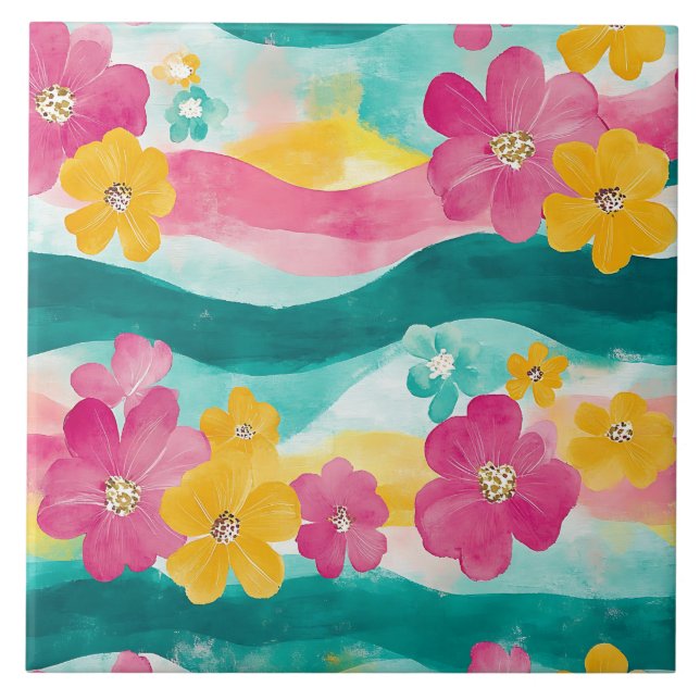 Summertime  ceramic tile (Front)