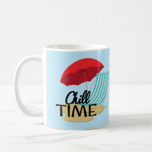 Summertime Chill Time at the Beach Coffee Mug