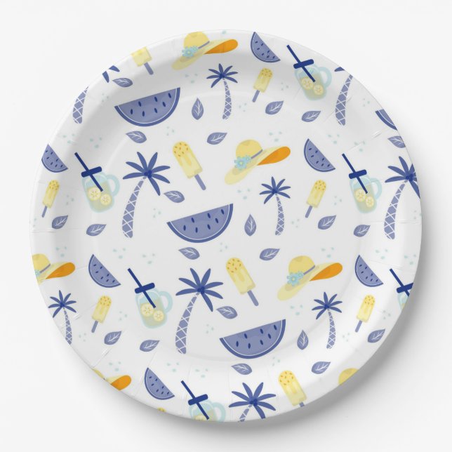 Summertime Essentials  Paper Plate (Front)