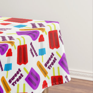 Summertime Frozen Juice Bar Monogram Tablecloth