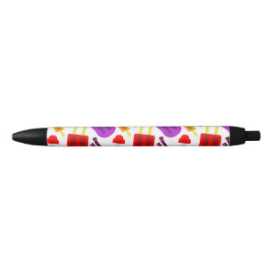 Summertime Frozen Juice Bar Pattern Black Ink Pen