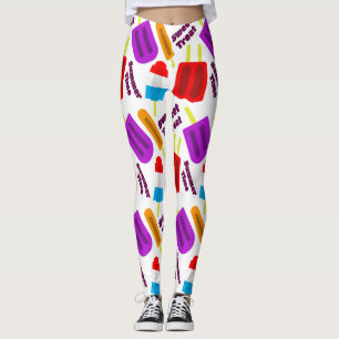 Summertime Frozen Treat Bar Pattern Leggings