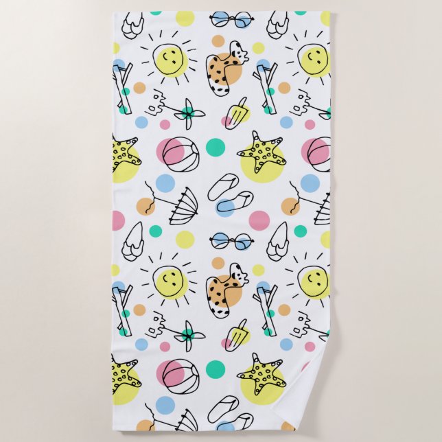 Summertime Fun Beach Towel (Front)