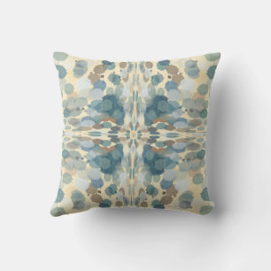 Summertime Fun Ocean Spray Splatter Abstract Art Cushion