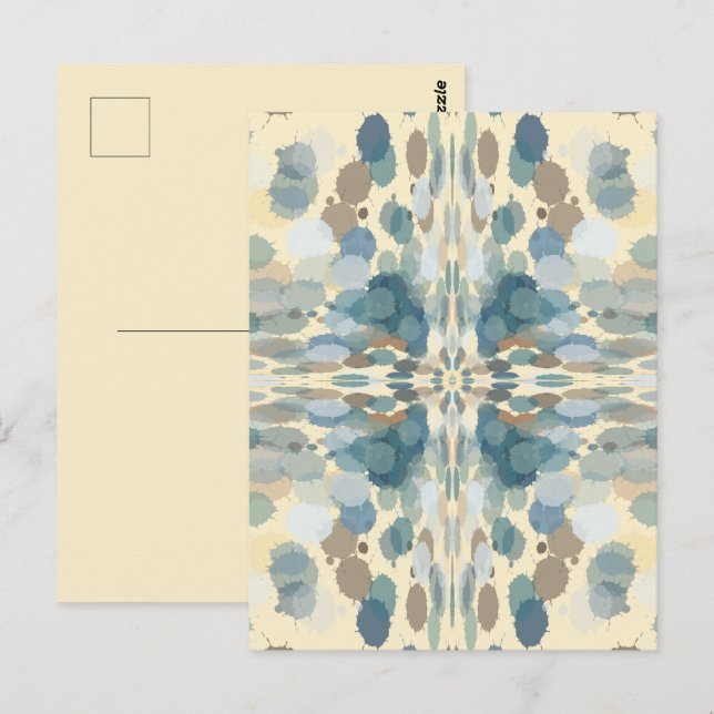 Summertime Fun Ocean Spray Splatter Abstract Art  Postcard (Front/Back)