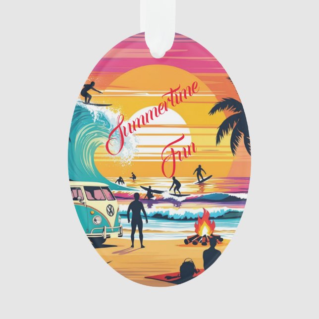 Summertime Fun Ornament (Front)