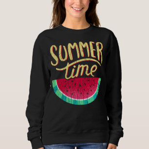 Summertime Funny Watermelon Summer Fruit Graphic Sweatshirt